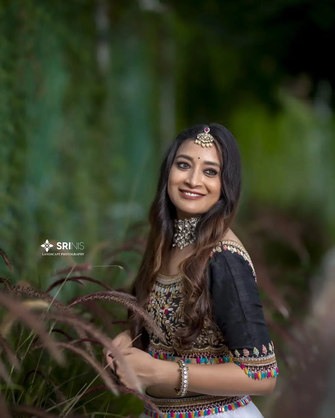 ETV Actress Bhanu Sri in Beautiful White Lehenga Black Choli